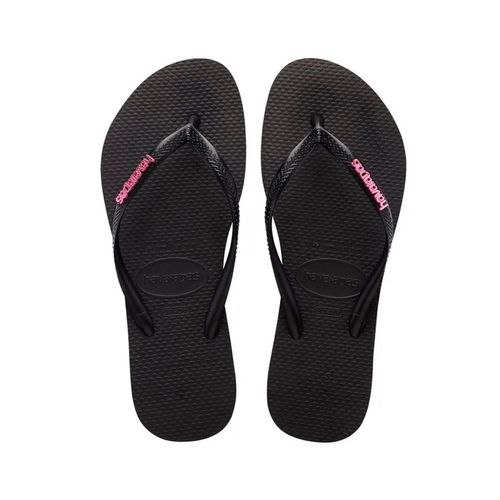Ojotas Mujer Havaianas Slim Logo Metallic
