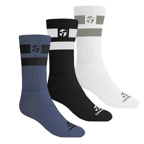 Pack Medias X3 Hombre Topper Rayas